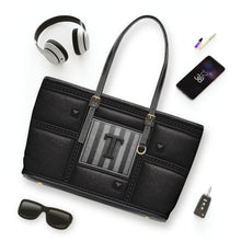 Load image into Gallery viewer, Slick Black PU Leather Shoulder Bag
