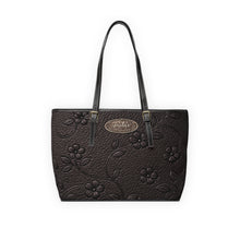 Load image into Gallery viewer, Black Wild Flower 13 PU Leather Shoulder Bag
