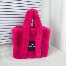 Load image into Gallery viewer, 2022 Designer Faux Fur Tote Bag for Women Luxury Handbags Autumn Winter Plush Shoulder Crossbody Bags Brand Shopper Purses New

