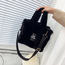 Load image into Gallery viewer, 2022 Designer Faux Fur Tote Bag for Women Luxury Handbags Autumn Winter Plush Shoulder Crossbody Bags Brand Shopper Purses New

