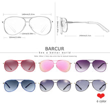 Load image into Gallery viewer, BARCUR Men Gradient Women Sunglasses Polarized Sun glasses for Men Pilot Gafas Oculos De Sol Masculino
