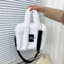 Load image into Gallery viewer, 2022 Designer Faux Fur Tote Bag for Women Luxury Handbags Autumn Winter Plush Shoulder Crossbody Bags Brand Shopper Purses New
