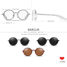 Load image into Gallery viewer, BARCUR Brand Light Weight Round Sunglasses Luxury Brand Men Glasses Retro Vintage Women Sun glasses
