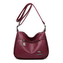 Load image into Gallery viewer, Kangaroo Female Leather Messenger Bags Feminina Bolsa Luxury Leather Handbags Women Bags Designer Ladies Shoulder Bag Sac A Main
