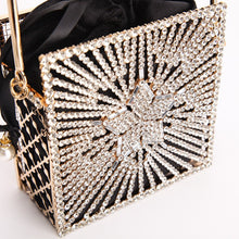Load image into Gallery viewer, Shiny star Diamonds Evening Bags Women 2020 New Luxury Rhinestone Metal Cage Clutch Purse Female Chic Hollow Out Shoulder Bags
