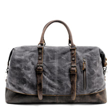Load image into Gallery viewer, MUCHUAN Men Travel Bags M Hand Luggage Bags Canvas Leather Travel Duffel Bags Shoulder Bags Large Capacity Weekend Overnight
