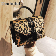 Load image into Gallery viewer, Leopard Print Small Flap Bags Women Bag Over Shoulder Luxury Handbags Women Bags Designer Lady Leather Plush Messenger Bag
