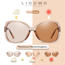 Load image into Gallery viewer, LIOUMO Fashion Oversized Sunglasses Women 2020 Chameleon Sun Glasses Female Polarized Photochromic Eyewear UV400 zonnebril dames
