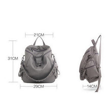 Load image into Gallery viewer, 2022 New Fashion Women Leather Backpack Multifunction Designer Softback Backpacks Female Bookbags For Teenage Girls Rivet Bag
