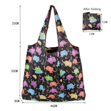 Load image into Gallery viewer, Nonwoven Reusable Shopping Bags Women Foldable Tote Bag Folding Large Capacity Handbags Portable Cloth Eco Grocery Bag
