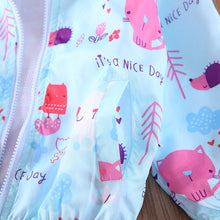 Load image into Gallery viewer, 2022 Spring And Autumn New Long-sleeved Little Girls Clothing Kids Fashion Green Jacket Cartoon Kitten Cat Bluey Jaket Girl
