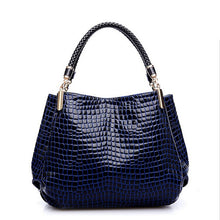 Load image into Gallery viewer, Hot Crocodile Pattern Luxury Handbags Women Bags Designer 2020 Winter PU Leather Top-handle Bags Woven Handle Ladies Casual Tote

