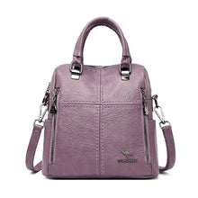 Load image into Gallery viewer, Hot Sale High Quality Leather Backpack Women Shoulder Bags Multifunction Travel Backpack School Bags for Girls Bagpack Mochila
