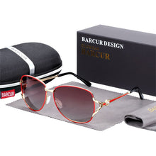 Load image into Gallery viewer, BARCUR Women Gradient Sunglasses Polarized Sun Glasses Luxury Round Eyewear lunette de soleil homme
