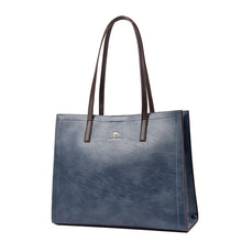 Load image into Gallery viewer, Vintage Large Capatity Tote Shoulder Bags Fashion Top-Handle Bags High Quality Pu Leather Bags Casual Letter Design Handbag
