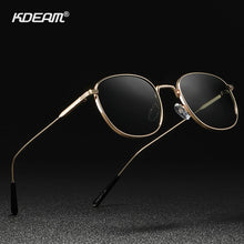 Load image into Gallery viewer, KDEAM Retro Style Round Sunglasses Women Fine lines Designer Vintage Glasses Lady with Leather Case
