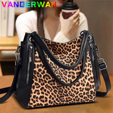 Load image into Gallery viewer, Women's Leopard Bag Luxury Shoulder Crossbody Casual Tote Designer Female Shopper Handbag Large Capacity Messenger Work Ins Sac
