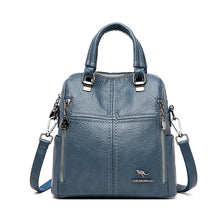 Load image into Gallery viewer, Hot Sale High Quality Leather Backpack Women Shoulder Bags Multifunction Travel Backpack School Bags for Girls Bagpack Mochila
