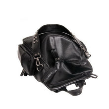 Load image into Gallery viewer, 2022 New Fashion Women Leather Backpack Multifunction Designer Softback Backpacks Female Bookbags For Teenage Girls Rivet Bag
