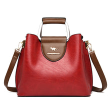 Load image into Gallery viewer, 3 Layers Brand Small Tote Bag Oil Skin Leather Luxury Handbags Women Bags Designer Ladies Shoulder Crossbody Hand Bags for Women
