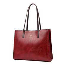 Load image into Gallery viewer, Vintage Large Capatity Tote Shoulder Bags Fashion Top-Handle Bags High Quality Pu Leather Bags Casual Letter Design Handbag
