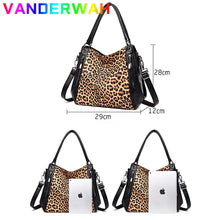 Load image into Gallery viewer, Women's Leopard Bag Luxury Shoulder Crossbody Casual Tote Designer Female Shopper Handbag Large Capacity Messenger Work Ins Sac
