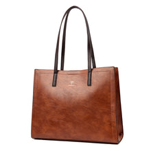 Load image into Gallery viewer, Vintage Large Capatity Tote Shoulder Bags Fashion Top-Handle Bags High Quality Pu Leather Bags Casual Letter Design Handbag
