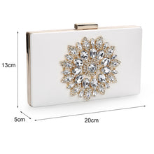 Load image into Gallery viewer, White Women Clutch Bag Wedding Clutch Purse Bridal Evening Crystal Summer Bags for Women 2020 Luxury Small Crossbody Bags ZD1333
