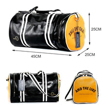 Load image into Gallery viewer, Outdoor Men's Sports Gym Bag PU Leather Training Shoulder Bag With Independent Shoes Pocket Mixed Color Sport Fitness Travel Bag
