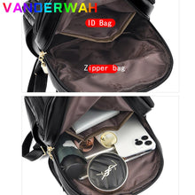 Load image into Gallery viewer, Fashion Women Soft Leather Backpacks Female School Book Bags Large Capacity Shopping Travel Knapsack Femme New Casual Rucksack
