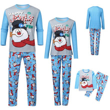 Load image into Gallery viewer, Blotona Family Matching Christmas Pajamas Set Snowman Print Tops Long Pants Sleepwear
