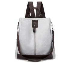 Load image into Gallery viewer, Vintage Female Leather Backpacks Multifunction Women BackPack Anti-theft School Bags For Girls Travel BackPack mochila feminina
