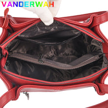 Load image into Gallery viewer, Elegant Women Cowhide Handbag Luxury Designer Shoulder Crossbody Genuine Leather Bag Bridal Red Messenger Sac Fashion Lady Bolsa
