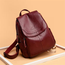 Load image into Gallery viewer, Casual Women Leather Backpack Designer Shoulder Bags For Women 2022 Back Pack School Bags For Teenage Girls Sac Mochila Feminina

