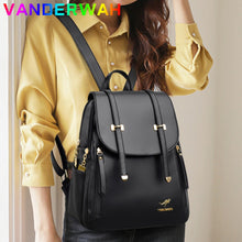 Load image into Gallery viewer, Fashion Women Soft Leather Backpacks Female School Book Bags Large Capacity Shopping Travel Knapsack Femme New Casual Rucksack
