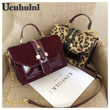 Load image into Gallery viewer, Leopard Print Small Flap Bags Women Bag Over Shoulder Luxury Handbags Women Bags Designer Lady Leather Plush Messenger Bag
