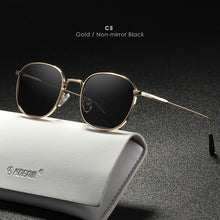 Load image into Gallery viewer, KDEAM Retro Style Round Sunglasses Women Fine lines Designer Vintage Glasses Lady with Leather Case
