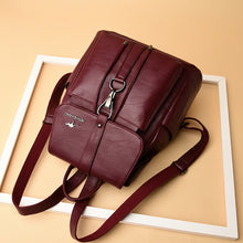 Load image into Gallery viewer, High Quality Leather Backpack Women pu Leather Travel Backpack School Bags for Teenager Girl Sac Ladies Shoulder Bags Mochila
