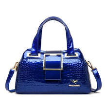 Load image into Gallery viewer, 2 layer Large Capacity Tote Bag Luxury Handbags Women Bags Designer Crocodile Pattern Ladies Boston Shoulder Bag High Quality
