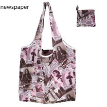 Load image into Gallery viewer, Nonwoven Reusable Shopping Bags Women Foldable Tote Bag Folding Large Capacity Handbags Portable Cloth Eco Grocery Bag
