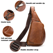 Load image into Gallery viewer, WESTAL Men's Shoulder Bag Men's Genuine Leather Chest Pack Man Sling Messenger Bags Belt Small Crossbody Bags Side Bags for Men
