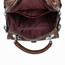 Load image into Gallery viewer, Small Backpack Multifunction Women Backpacks Vintage Leather School Bags For Girls Shoulder Bag Ladies Travel Backpack mochilas
