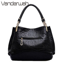 Load image into Gallery viewer, Hot Crocodile Pattern Luxury Handbags Women Bags Designer 2020 Winter PU Leather Top-handle Bags Woven Handle Ladies Casual Tote
