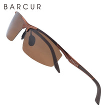 Load image into Gallery viewer, BARCUR Aluminum Magnesium Sports Polarized Sunglasses Men Mirror Sun Glasses Male oculos
