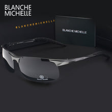 Load image into Gallery viewer, High Quality Ultra-Light Aluminum Magnesium Sport Sunglasses Polarized Men UV400 Rectangle Gold Outdoor Driving Sun Glasses
