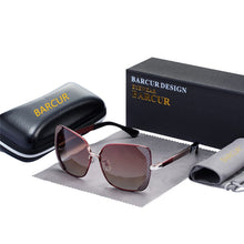 Load image into Gallery viewer, BARCUR Brand Designer Fashion Lady Polarized Sunglasses Women UV400 Gradient Lens Driving Sun Glasses With Original Case
