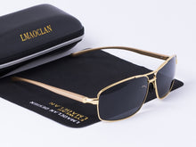 Load image into Gallery viewer, LMAOCLAN Brand Aluminium Magnesium Polarized Gold Sunglasses Men UV400 Classic Male Square Glasses Driving Eyewear Gafas Oculos
