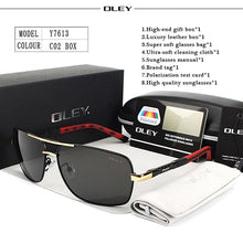 Load image into Gallery viewer, OLEY Brand Men's Polarized Sunglasses women Sun Glasses Driving Goggles Oculos Support logo customization Y8724
