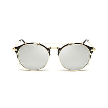 Load image into Gallery viewer, Kdeam Happy Clip On Sunglasses Men Removable Round Glasses Steampunk Women Carve Design Sunglass With Brand Box
