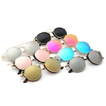 Load image into Gallery viewer, Kdeam Happy Clip On Sunglasses Men Removable Round Glasses Steampunk Women Carve Design Sunglass With Brand Box
